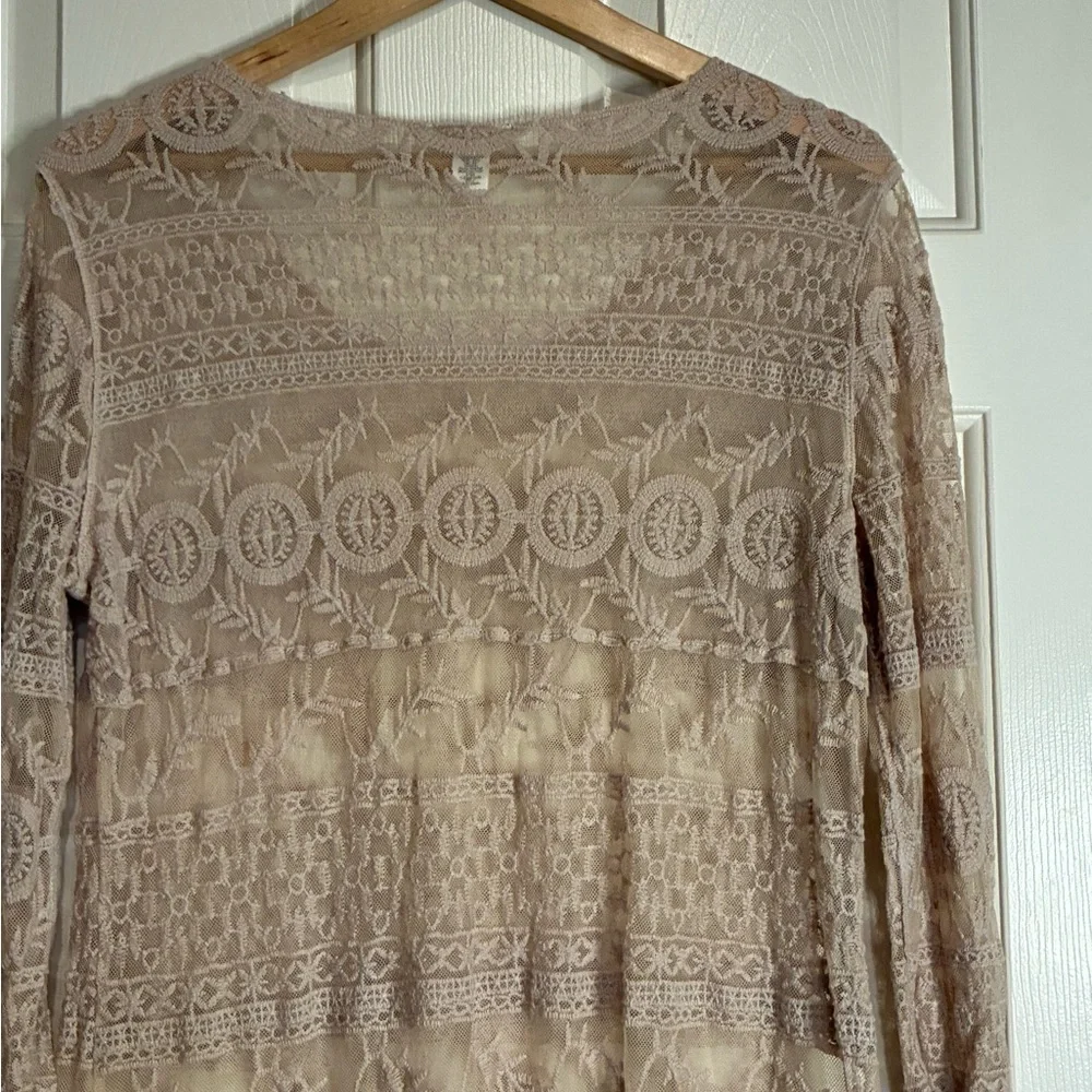 Cato Beige Lace Blouse - Picture 6 of 10
